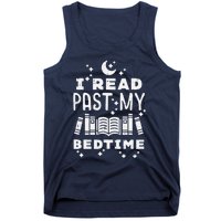 I Read Past My Bedtime Funny Book Lover Bookworm Librarian Tank Top