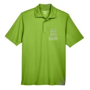 I Really Really Love My Daddy Cute Fathers Day Funny Men's Origin Performance Pique Polo