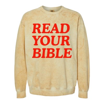 Isaiah Robin Read Your Bible Colorblast Crewneck Sweatshirt