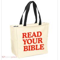Isaiah Robin Read Your Bible Zip Tote Bag
