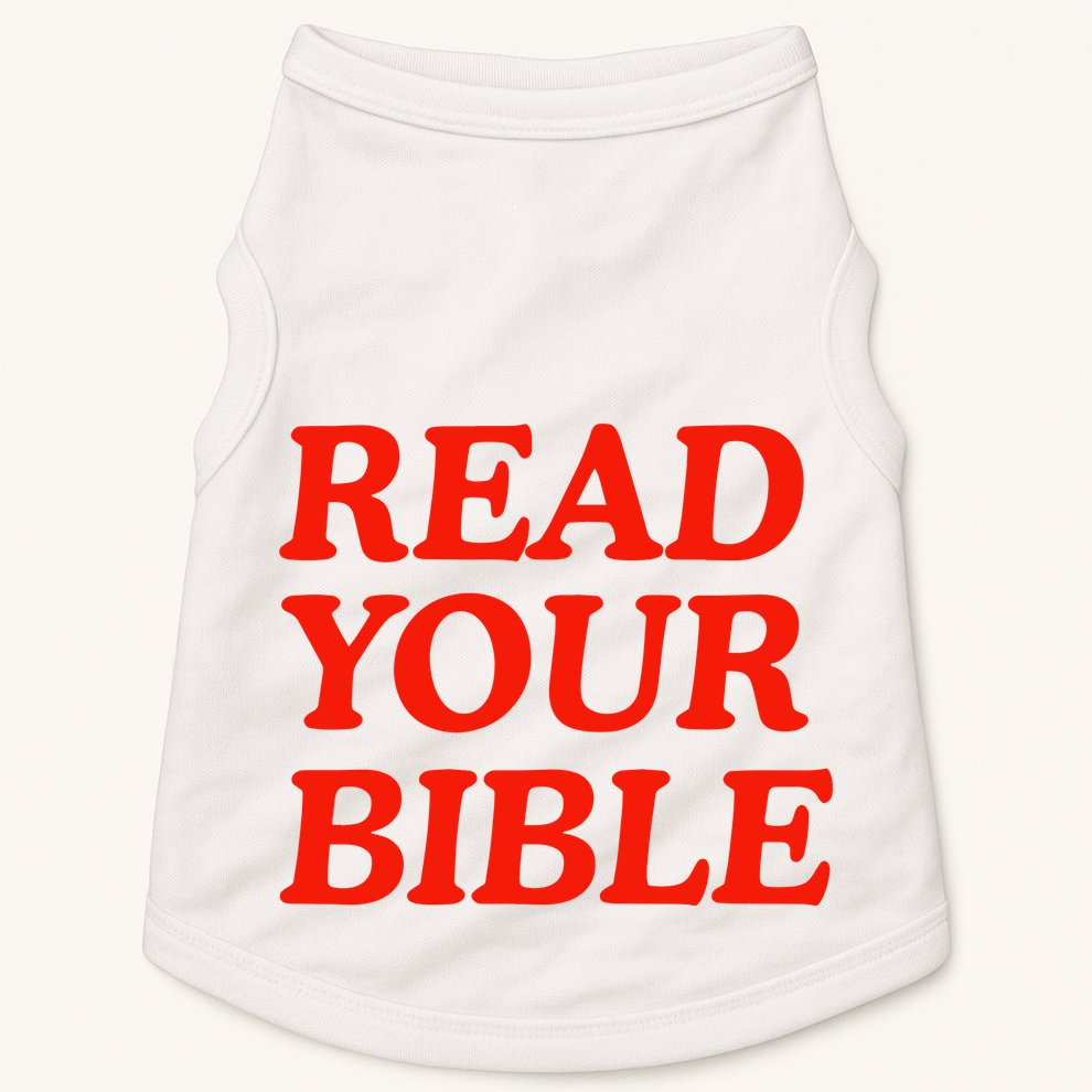 Isaiah Robin Read Your Bible Doggie Tank