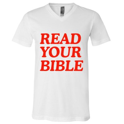 Isaiah Robin Read Your Bible V-Neck T-Shirt