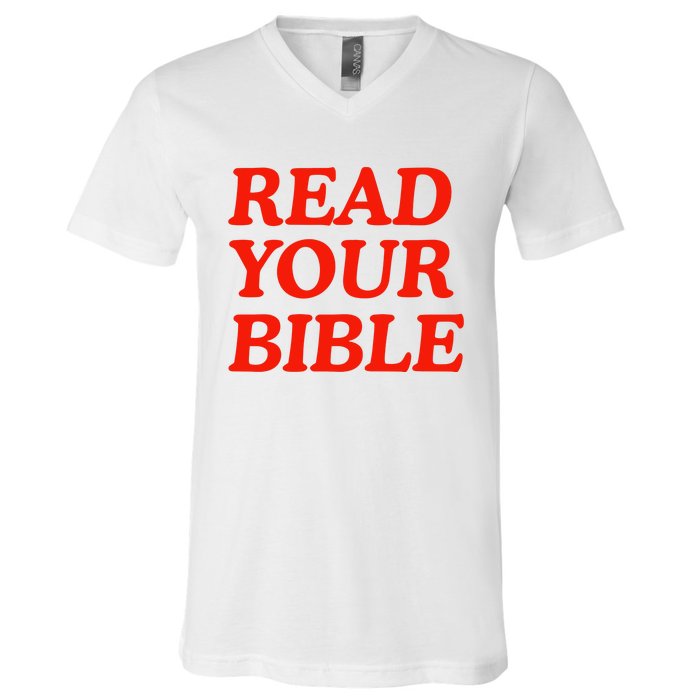 Isaiah Robin Read Your Bible V-Neck T-Shirt