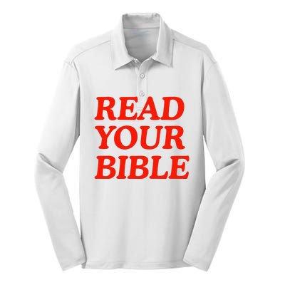 Isaiah Robin Read Your Bible Silk Touch Performance Long Sleeve Polo