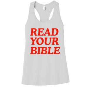 Isaiah Robin Read Your Bible Women's Racerback Tank