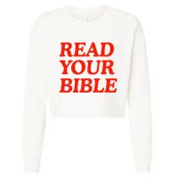 Isaiah Robin Read Your Bible Cropped Pullover Crew