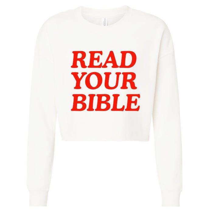 Isaiah Robin Read Your Bible Cropped Pullover Crew