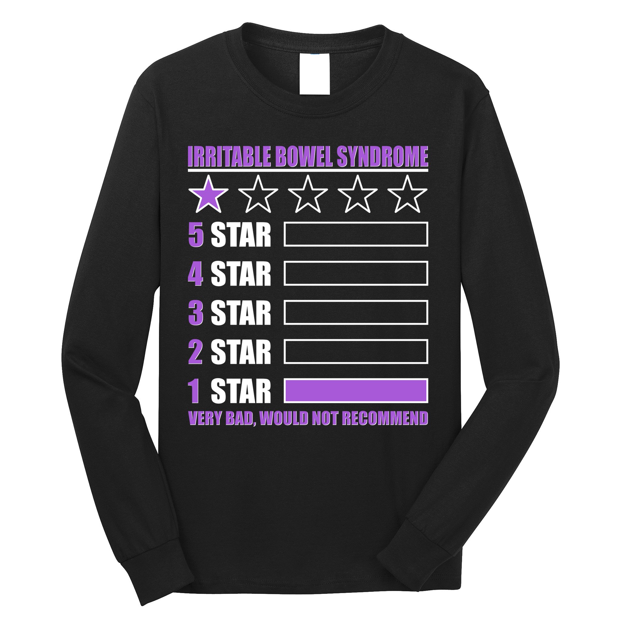 Irritable Bowel Syndrome 1 Star Rating Very Bad Would Not Recommend Long Sleeve Shirt