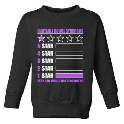 Irritable Bowel Syndrome 1 Star Rating Very Bad Would Not Recommend Toddler Sweatshirt