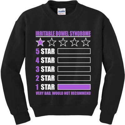 Irritable Bowel Syndrome 1 Star Rating Very Bad Would Not Recommend Kids Sweatshirt