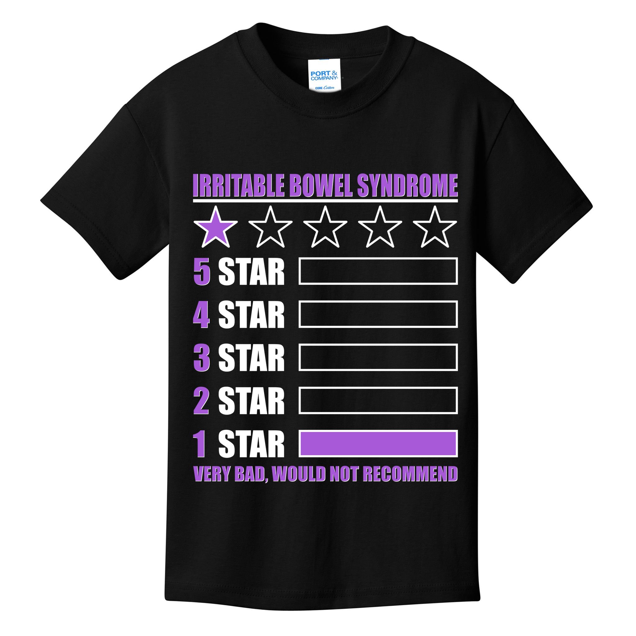Irritable Bowel Syndrome 1 Star Rating Very Bad Would Not Recommend Kids T-Shirt