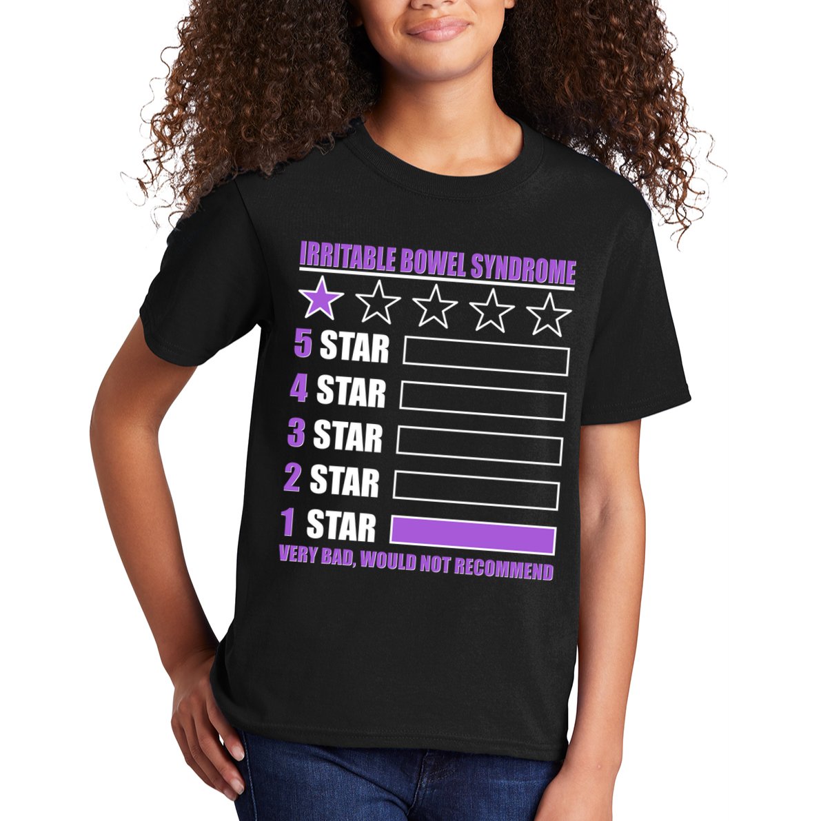 Irritable Bowel Syndrome 1 Star Rating Very Bad Would Not Recommend Kids T-Shirt