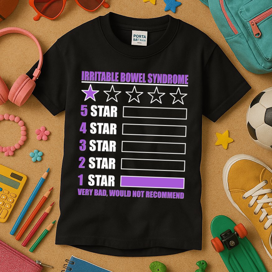 Irritable Bowel Syndrome 1 Star Rating Very Bad Would Not Recommend Kids T-Shirt
