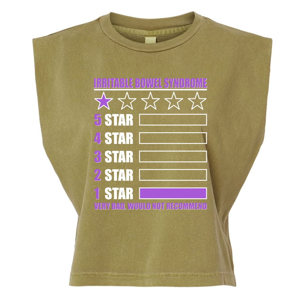 Irritable Bowel Syndrome 1 Star Rating Very Bad Would Not Recommend Garment-Dyed Women's Muscle Tee