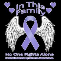 Irritable Bowel Syndrome Awareness Angle Wings No Fights Alone Apron