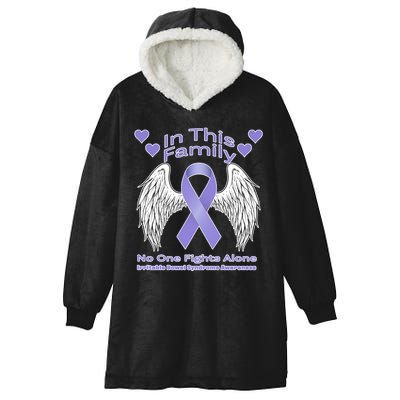 Irritable Bowel Syndrome Awareness Angle Wings No Fights Alone Hooded Wearable Blanket