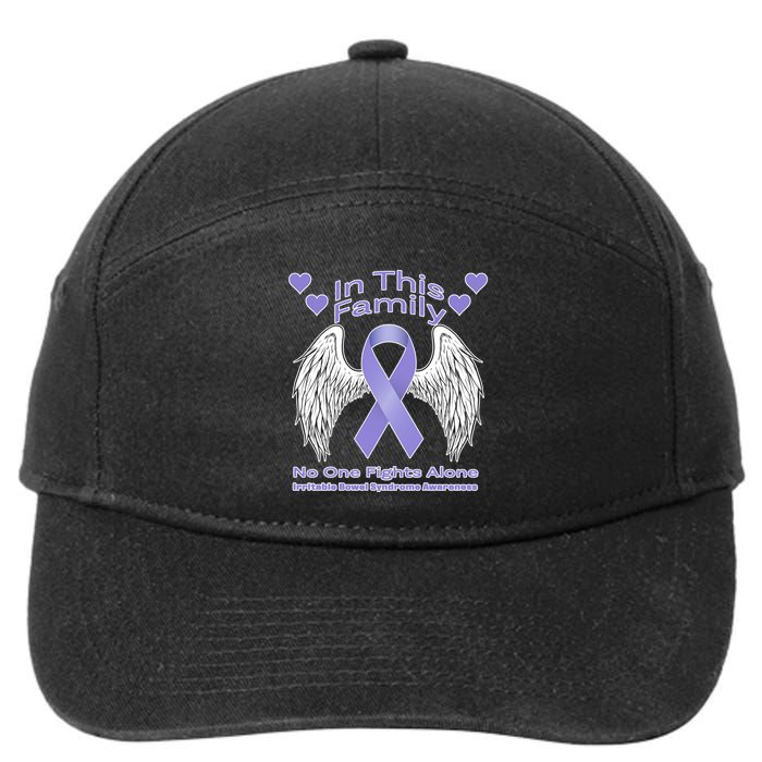 Irritable Bowel Syndrome Awareness Angle Wings No Fights Alone 7-Panel Snapback Hat