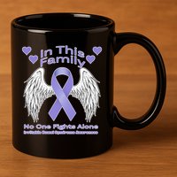 Irritable Bowel Syndrome Awareness Angle Wings No Fights Alone 11oz C Handle Ceramic Mug