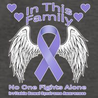 Irritable Bowel Syndrome Awareness Angle Wings No Fights Alone Vector Backpack