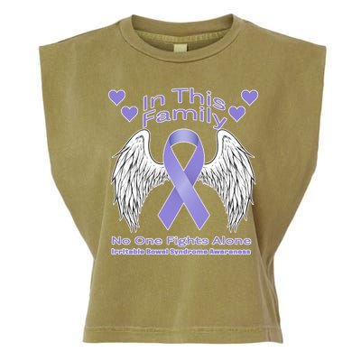 Irritable Bowel Syndrome Awareness Angle Wings No Fights Alone Garment-Dyed Women's Muscle Tee