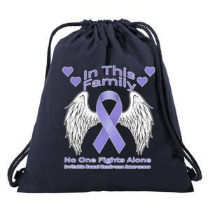 Irritable Bowel Syndrome Awareness Angle Wings No Fights Alone Drawstring Bag