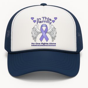 Irritable Bowel Syndrome Awareness Angle Wings No Fights Alone Trucker Hat