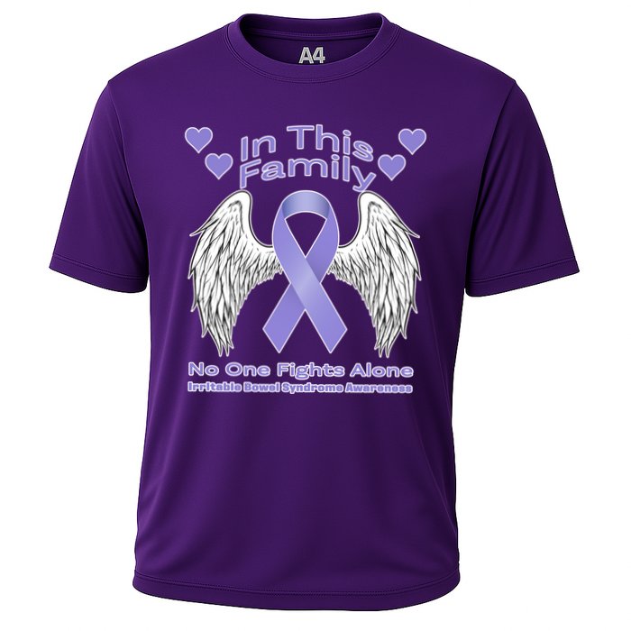 Irritable Bowel Syndrome Awareness Angle Wings No Fights Alone Cooling Performance Crew T-Shirt