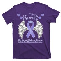 Irritable Bowel Syndrome Awareness Angle Wings No Fights Alone T-Shirt