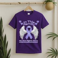 Irritable Bowel Syndrome Awareness Angle Wings No Fights Alone T-Shirt