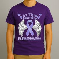 Irritable Bowel Syndrome Awareness Angle Wings No Fights Alone T-Shirt