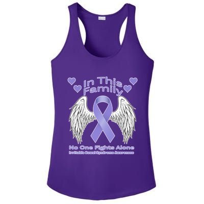 Irritable Bowel Syndrome Awareness Angle Wings No Fights Alone Ladies PosiCharge Competitor Racerback Tank