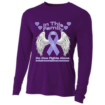Irritable Bowel Syndrome Awareness Angle Wings No Fights Alone Cooling Performance Long Sleeve Crew