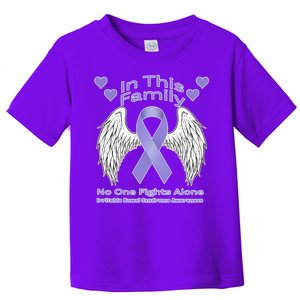 Irritable Bowel Syndrome Awareness Angle Wings No Fights Alone Toddler T-Shirt