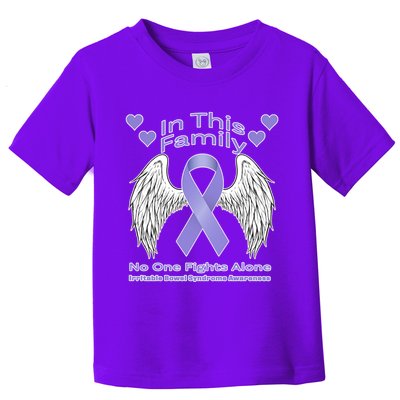 Irritable Bowel Syndrome Awareness Angle Wings No Fights Alone Toddler T-Shirt