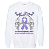 Irritable Bowel Syndrome Awareness Angle Wings No Fights Alone Garment-Dyed Sweatshirt