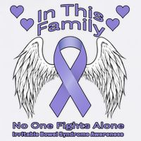 Irritable Bowel Syndrome Awareness Angle Wings No Fights Alone Garment-Dyed Sweatshirt