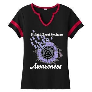 Irritable Bowel Syndrome Awareness IBS Ladies Halftime Notch Neck Tee