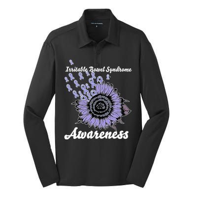 Irritable Bowel Syndrome Awareness IBS Silk Touch Performance Long Sleeve Polo