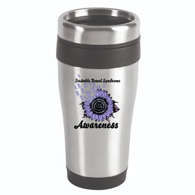 Irritable Bowel Syndrome Awareness IBS 16oz Travel Tumbler