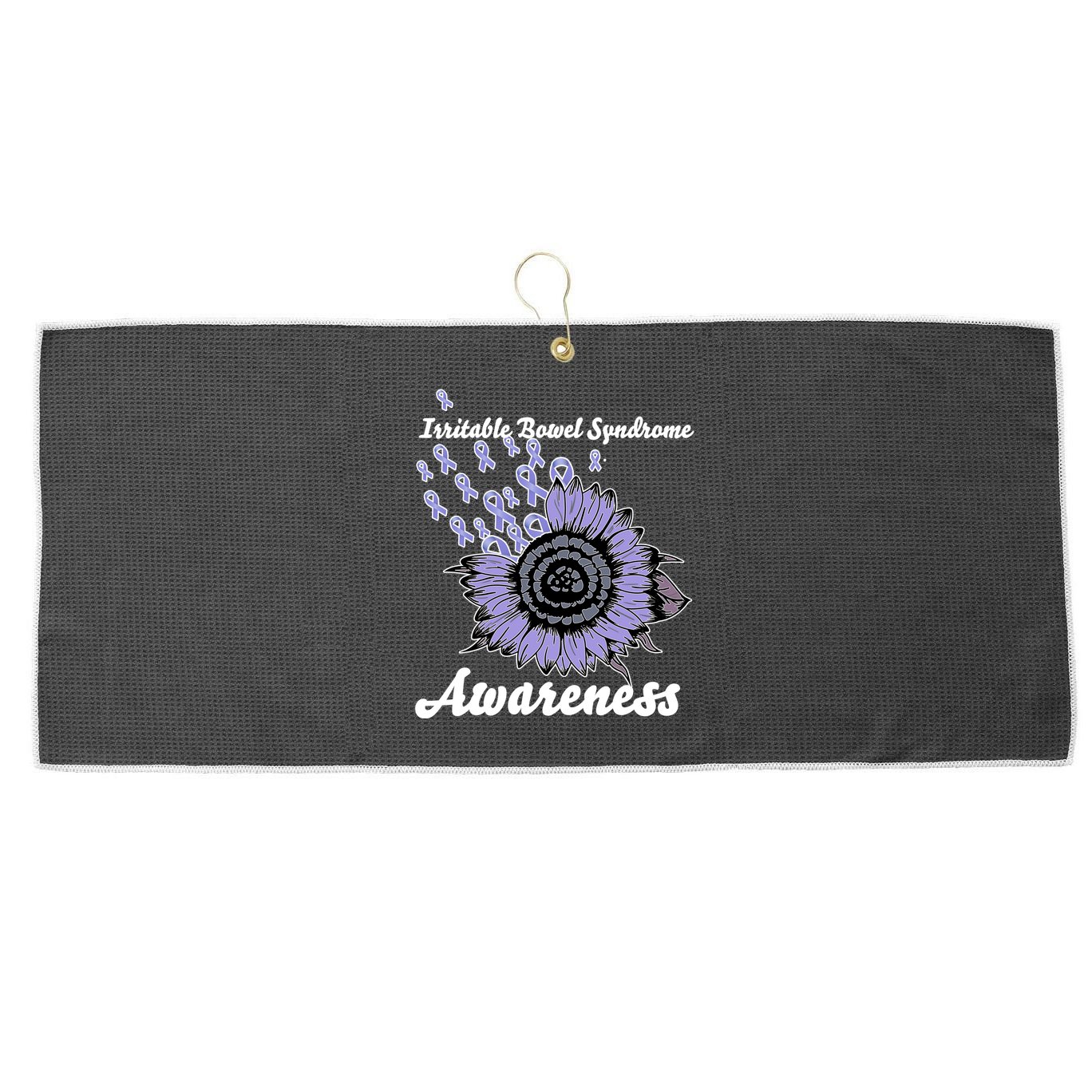 Irritable Bowel Syndrome Awareness IBS Large Microfiber Waffle Golf Towel