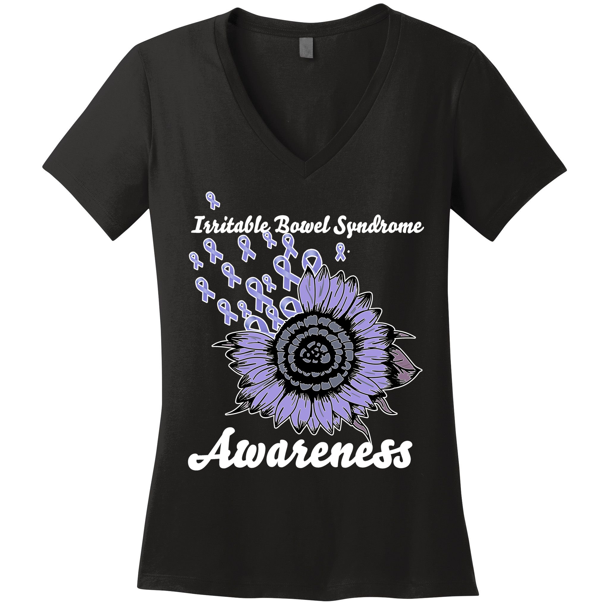 Irritable Bowel Syndrome Awareness IBS Women's V-Neck T-Shirt