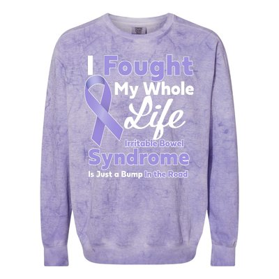 Irritable Bowel Syndrome Awareness IBS Bump In The Road Colorblast Crewneck Sweatshirt