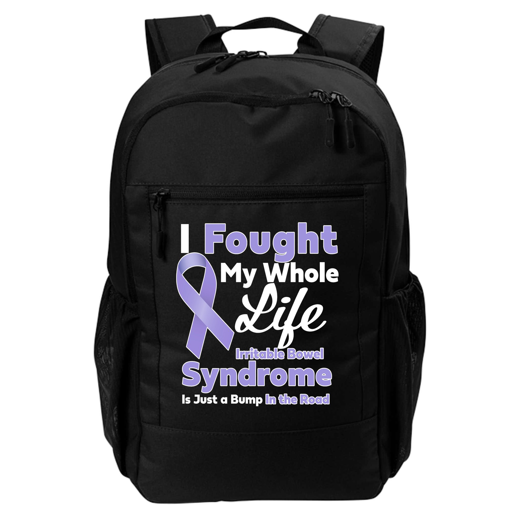 Irritable Bowel Syndrome Awareness IBS Bump In The Road Backpack
