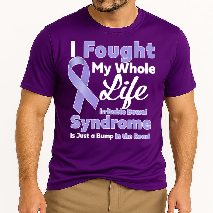 Irritable Bowel Syndrome Awareness IBS Bump In The Road Cooling Performance Crew T-Shirt
