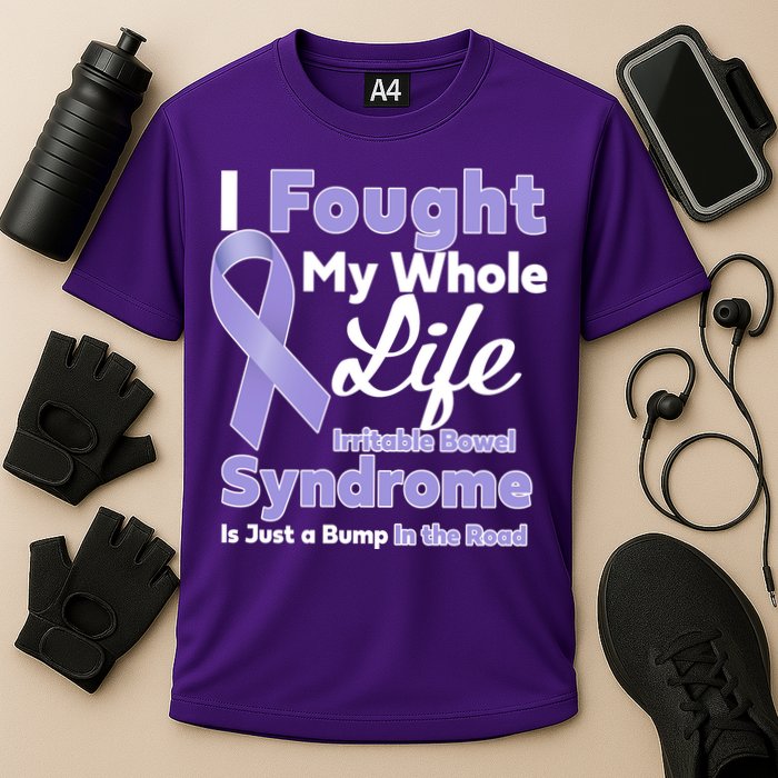 Irritable Bowel Syndrome Awareness IBS Bump In The Road Cooling Performance Crew T-Shirt
