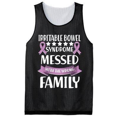 Irritable Bowel Syndrome Messed With The Wrong Family Mesh Reversible Basketball Jersey Tank