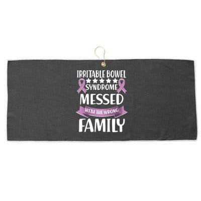 Irritable Bowel Syndrome Messed With The Wrong Family Large Microfiber Waffle Golf Towel