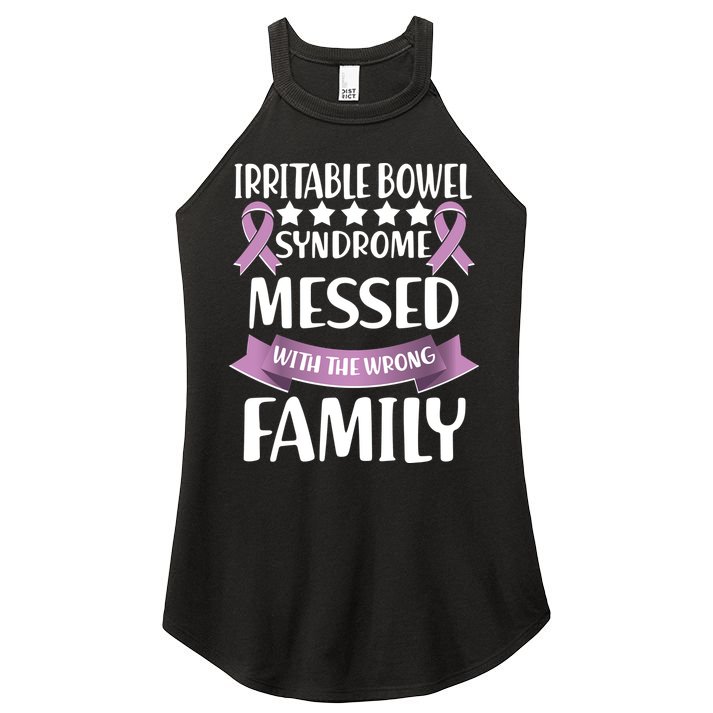 Irritable Bowel Syndrome Messed With The Wrong Family Women's Perfect Tri Rocker Tank