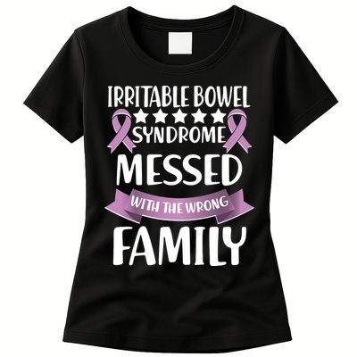 Irritable Bowel Syndrome Messed With The Wrong Family Womens T-Shirt