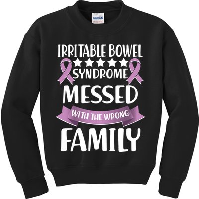 Irritable Bowel Syndrome Messed With The Wrong Family Kids Sweatshirt